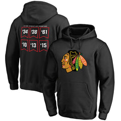 Chicago Blackhawks Raise the Banner Pullover Hoodie - Black - NHL
