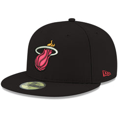 Miami Heat Team Color 59FIFTY Fitted Hat Black - NBA