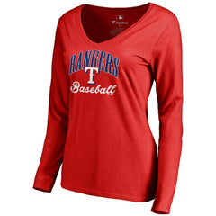 Texas Rangers Women's Victory Script Long Sleeve T-Shirt - MLB