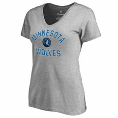 Minnesota Timberwolves Women's Overtime V-Neck T-Shirt Heather Gray - NBA