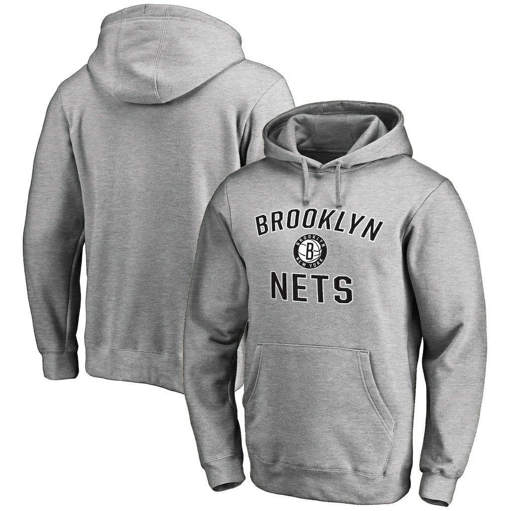 Brooklyn Nets Victory Arch Pullover Hoodie Ash - NBA