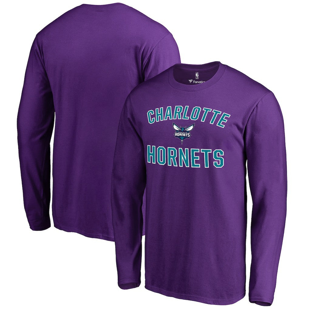 Charlotte Hornets Victory Arch Long Sleeve T-Shirt Purple - NBA