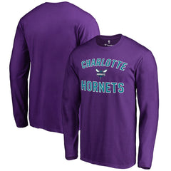 Charlotte Hornets Victory Arch Long Sleeve T-Shirt Purple - NBA