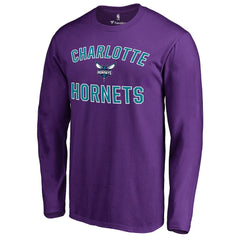 Charlotte Hornets Victory Arch Long Sleeve T-Shirt Purple - NBA