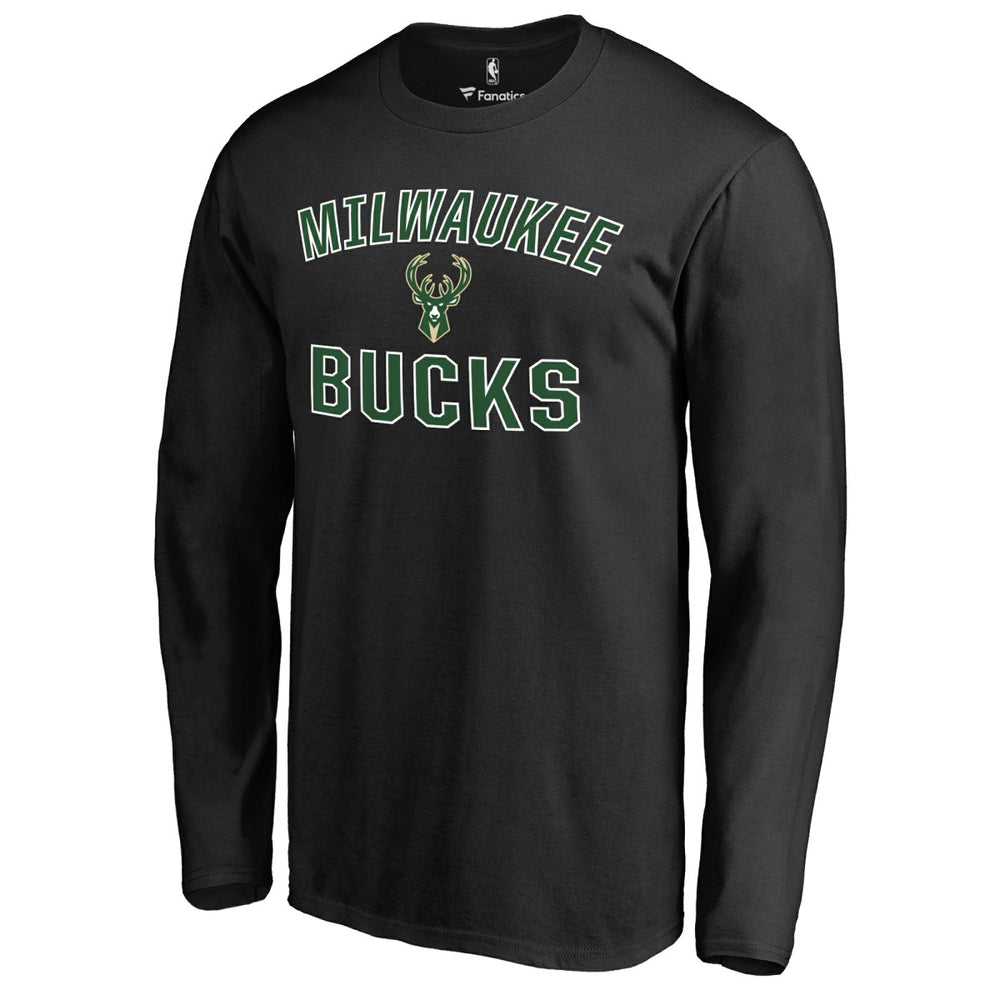 Milwaukee Bucks Victory Arch Long Sleeve T-Shirt Black - NBA