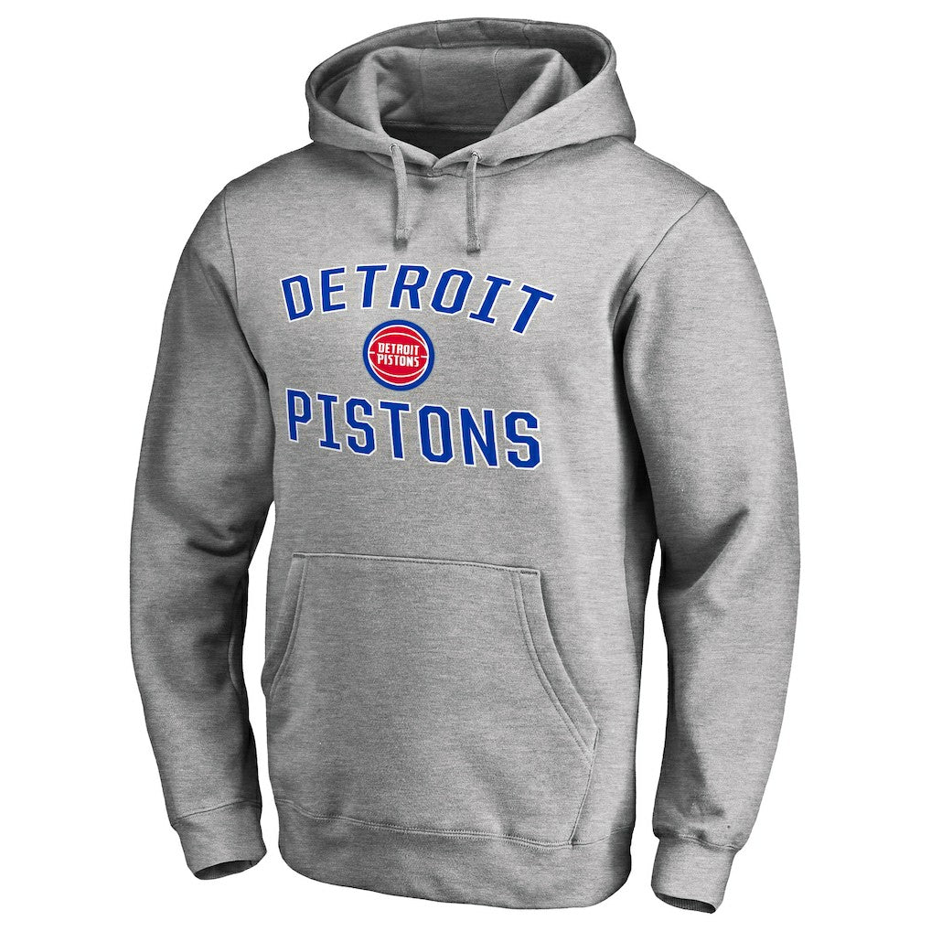 Detroit Pistons Victory Arch Pullover Hoodie Ash - NBA