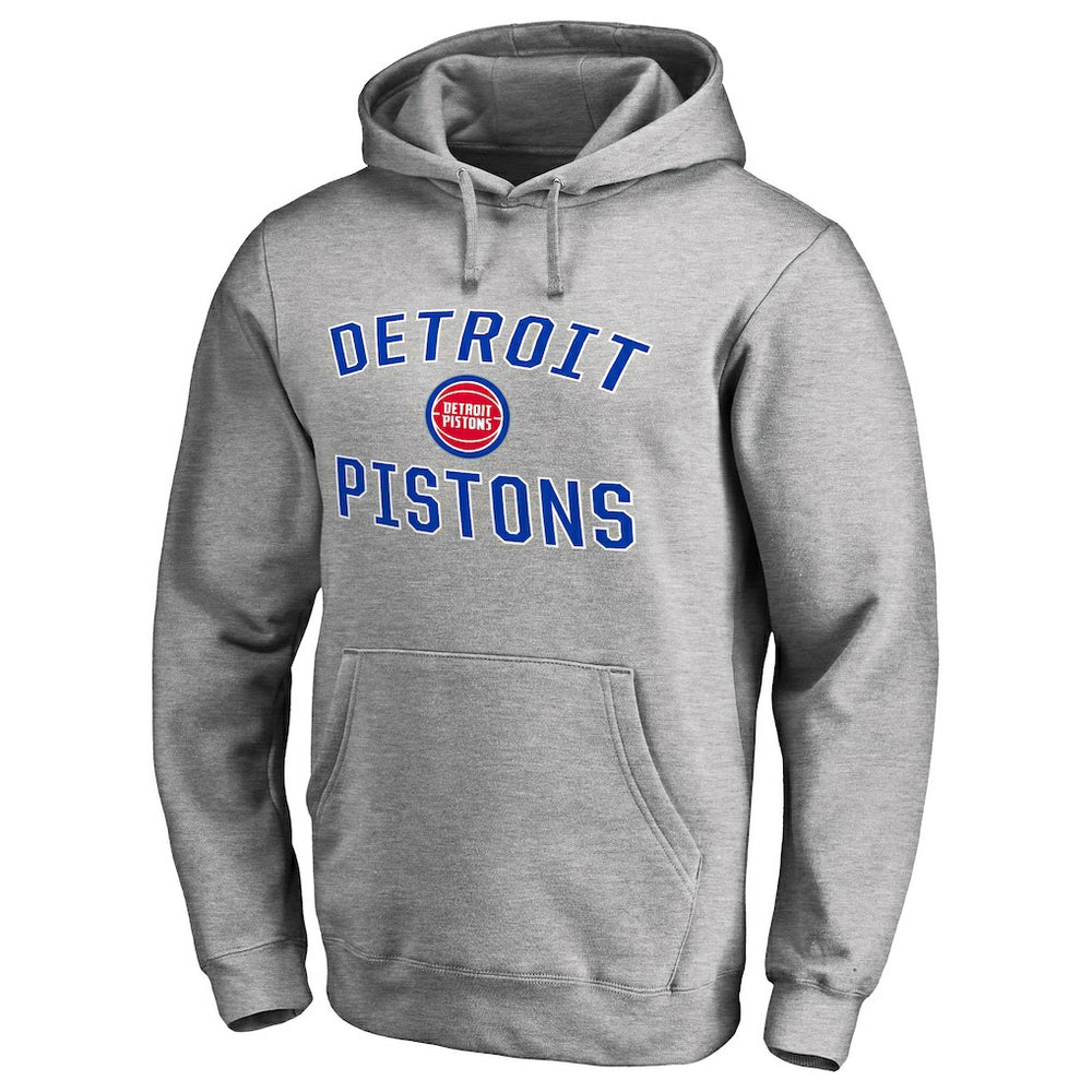 Detroit Pistons Victory Arch Pullover Hoodie Ash - NBA