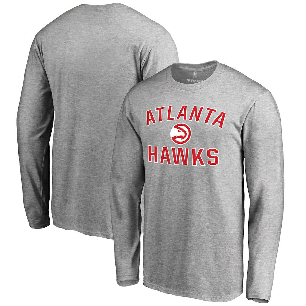 Atlanta Hawks Victory Arch Long Sleeve T-Shirt Ash - NBA