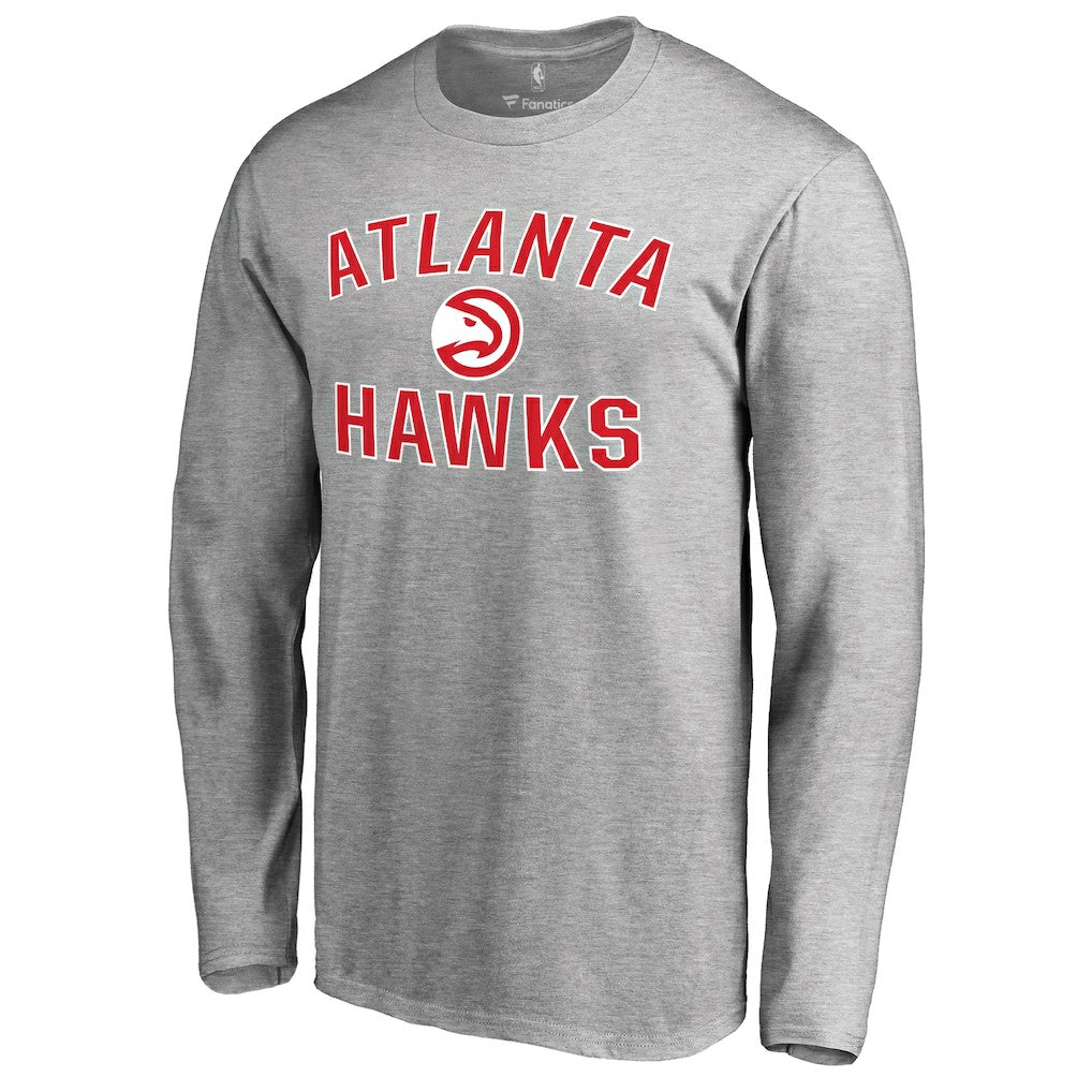 Atlanta Hawks Victory Arch Long Sleeve T-Shirt Ash - NBA