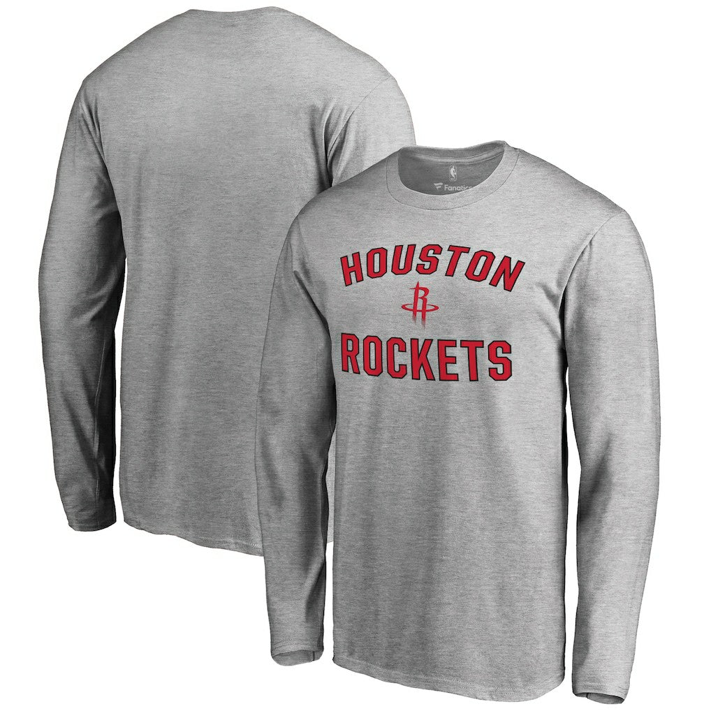 Houston Rockets Victory Arch Long Sleeve T-Shirt Ash - NBA
