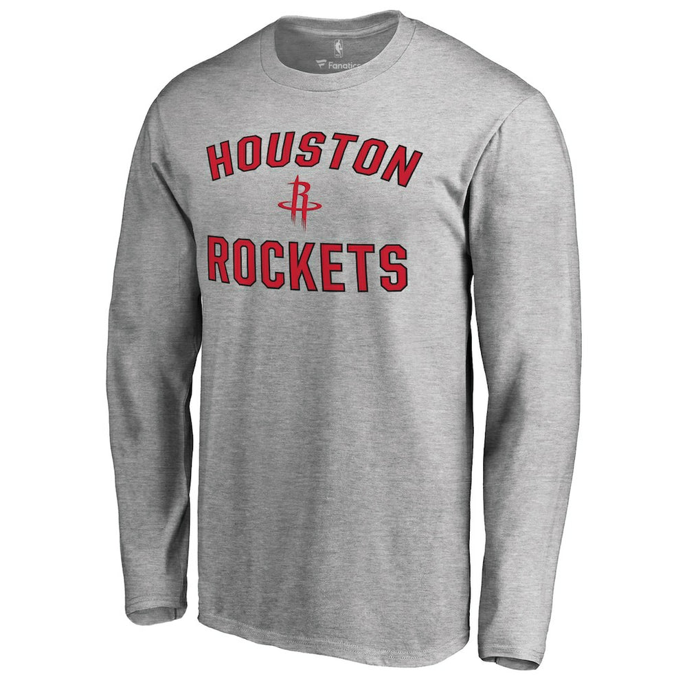 Houston Rockets Victory Arch Long Sleeve T-Shirt Ash - NBA