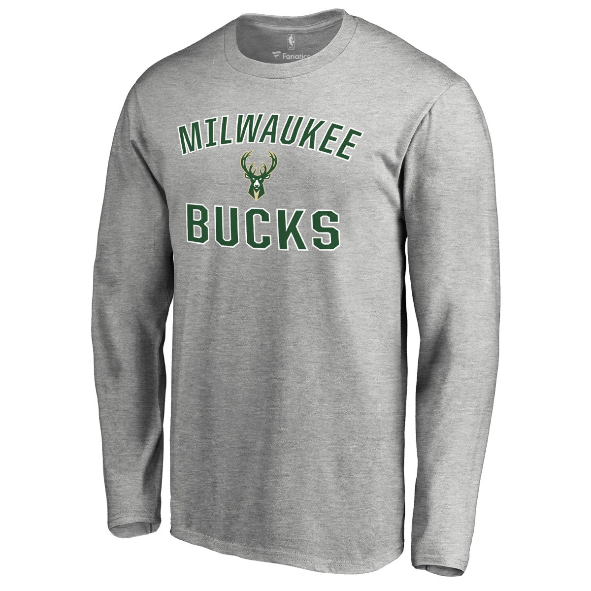 Milwaukee Bucks Victory Arch Long Sleeve T-Shirt Ash - NBA