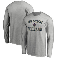 New Orleans Pelicans Victory Arch Long Sleeve T-Shirt Ash - NBA