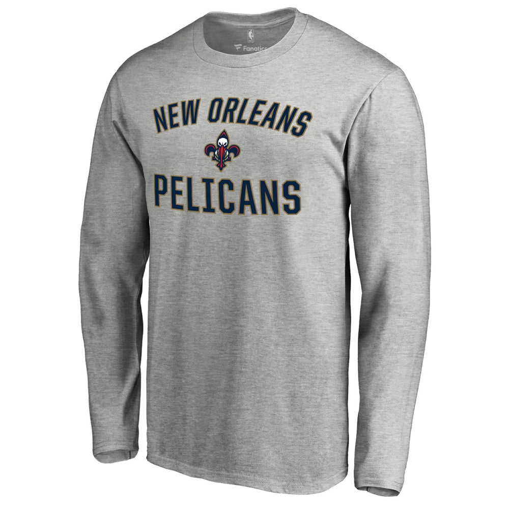 New Orleans Pelicans Victory Arch Long Sleeve T-Shirt Ash - NBA