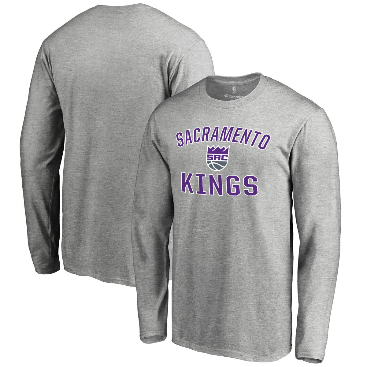 Sacramento Kings Victory Arch Long Sleeve T-Shirt Ash - NBA