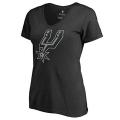 San Antonio Spurs Women's Primary Logo V-Neck T-Shirt Black - NBA