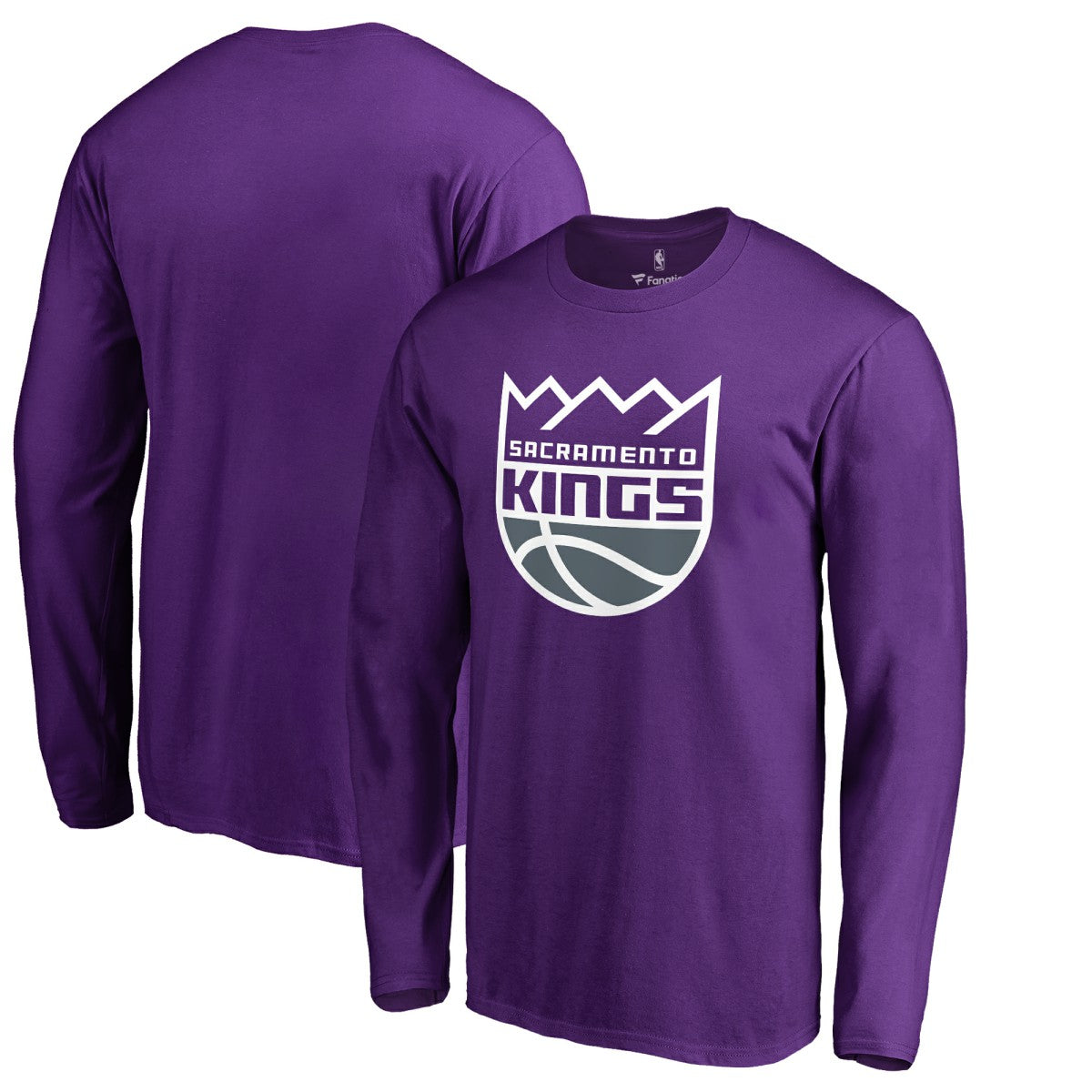 Sacramento Kings Primary Logo 2 Long Sleeve T-Shirt Purple - NBA