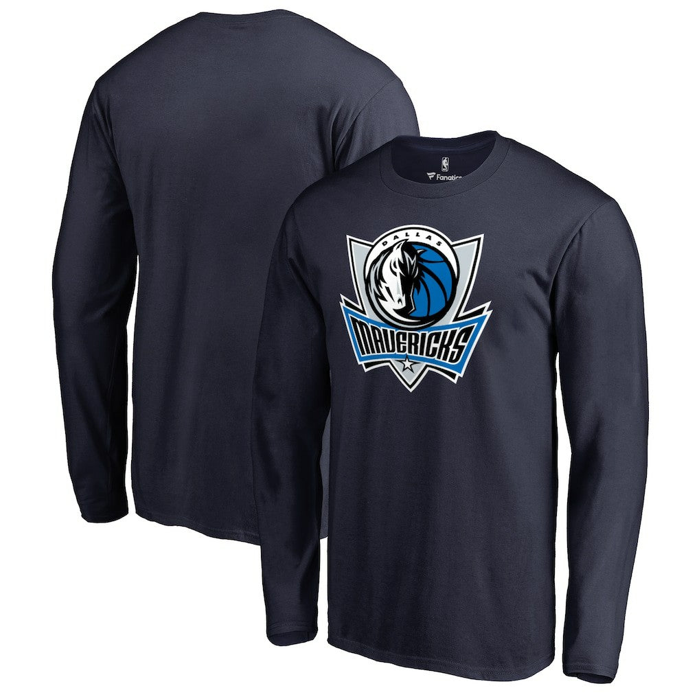 Dallas Mavericks Primary Logo Long Sleeve T-Shirt Navy - NBA