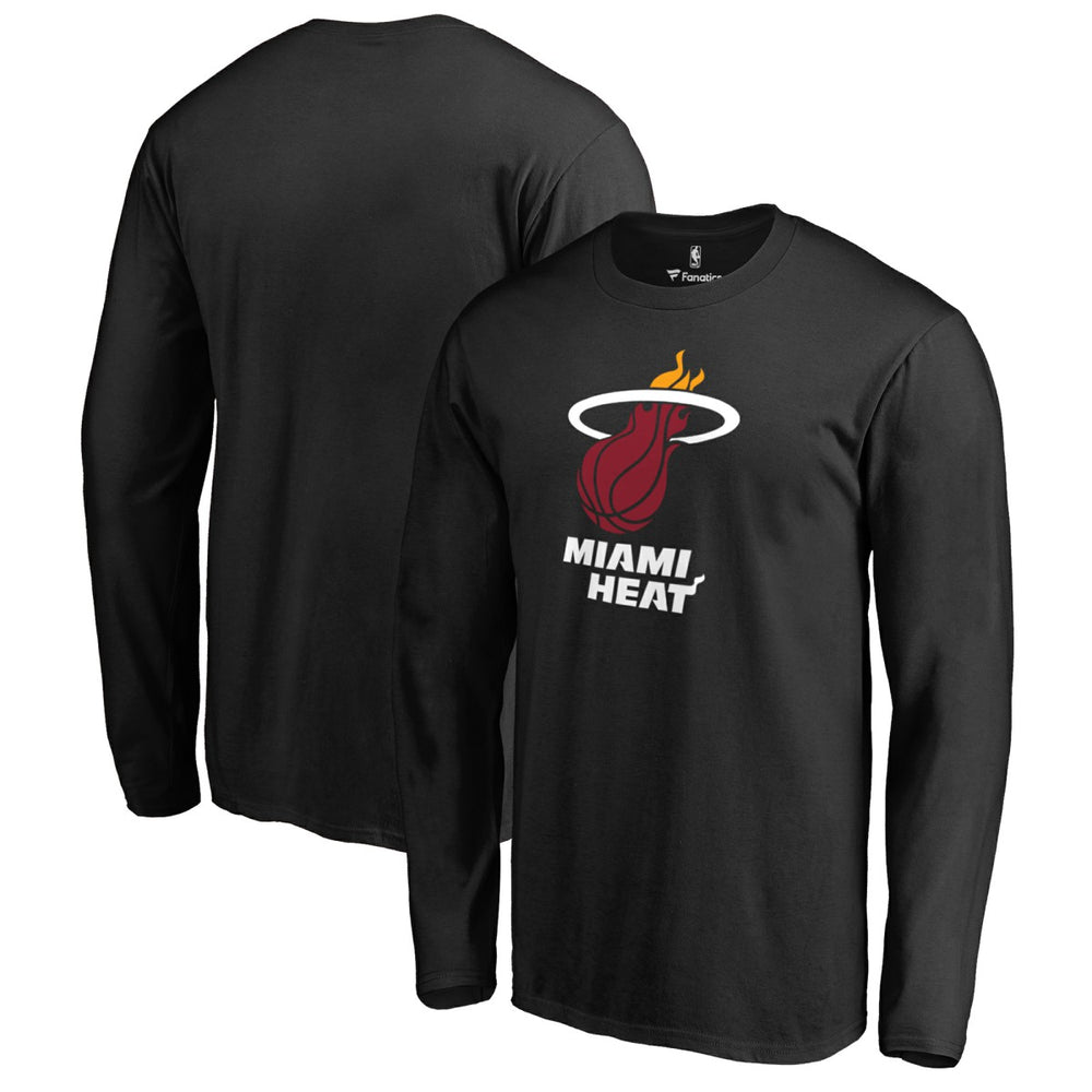 Miami Heat Primary Logo Long Sleeve T-Shirt Black - NBA