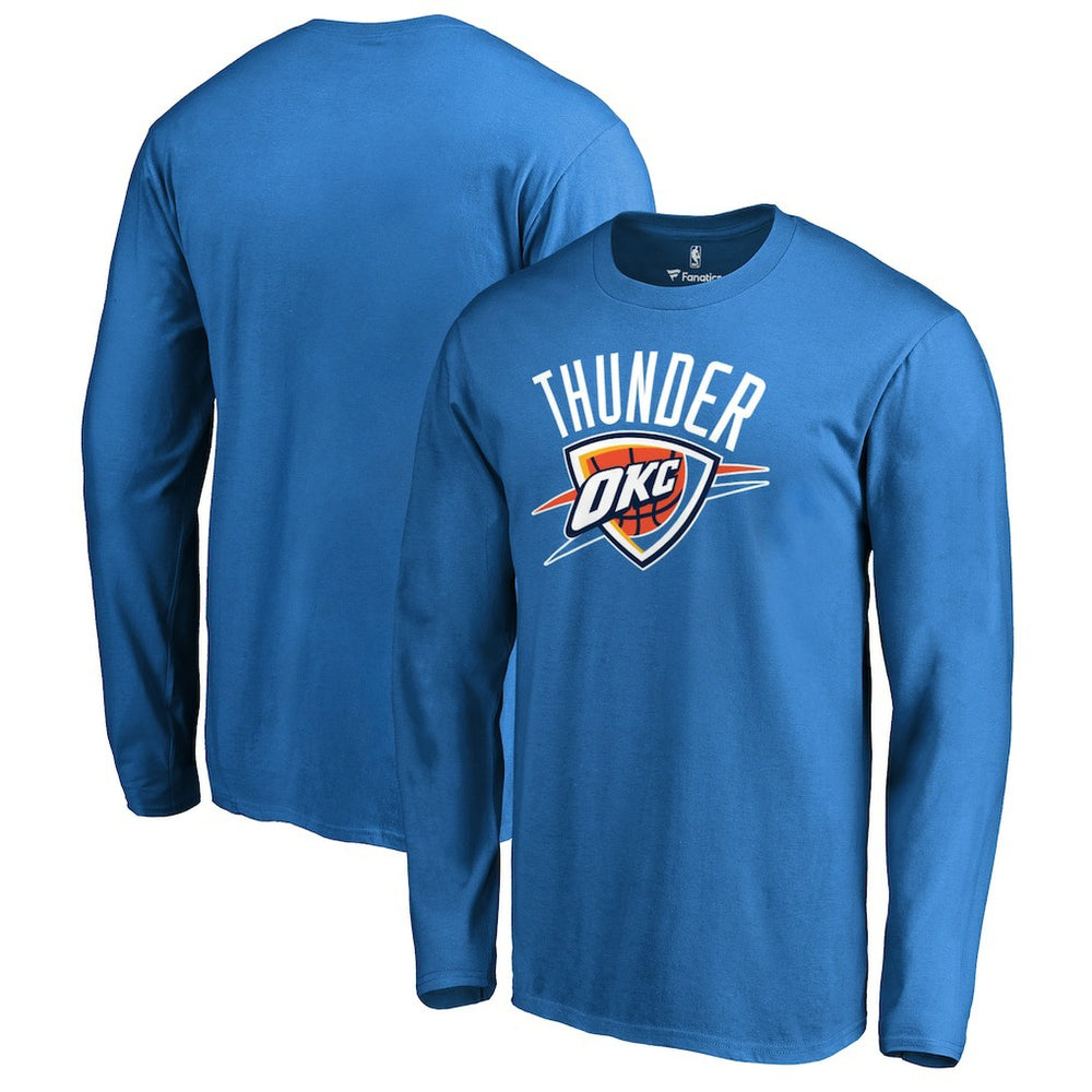 Oklahoma City Thunder Primary Logo Long Sleeve T-Shirt Blue - NBA