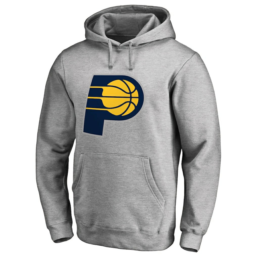 Indiana Pacers Primary Logo Pullover Hoodie Heather Gray - NBA