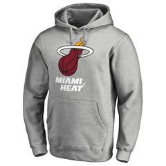 Miami Heat Primary Logo Pullover Hoodie Heather Gray - NBA