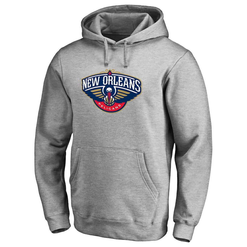 New Orleans Pelicans Primary Logo Pullover Hoodie Heather Gray - NBA