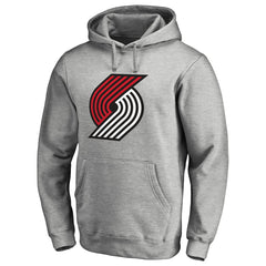 Portland Trail Blazers Primary Logo Pullover Hoodie Heather Gray - NBA