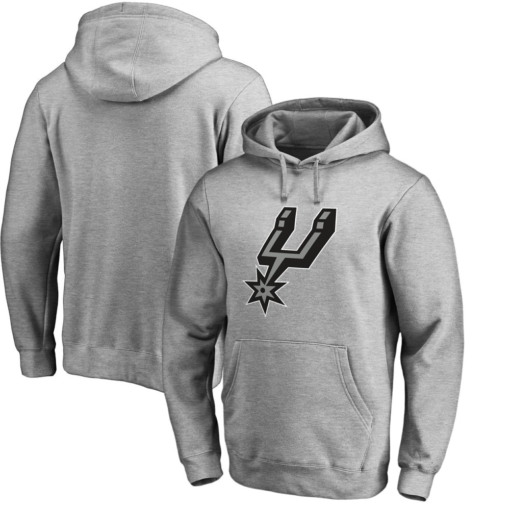 San Antonio Spurs Primary Logo Pullover Hoodie Heather Gray - NBA