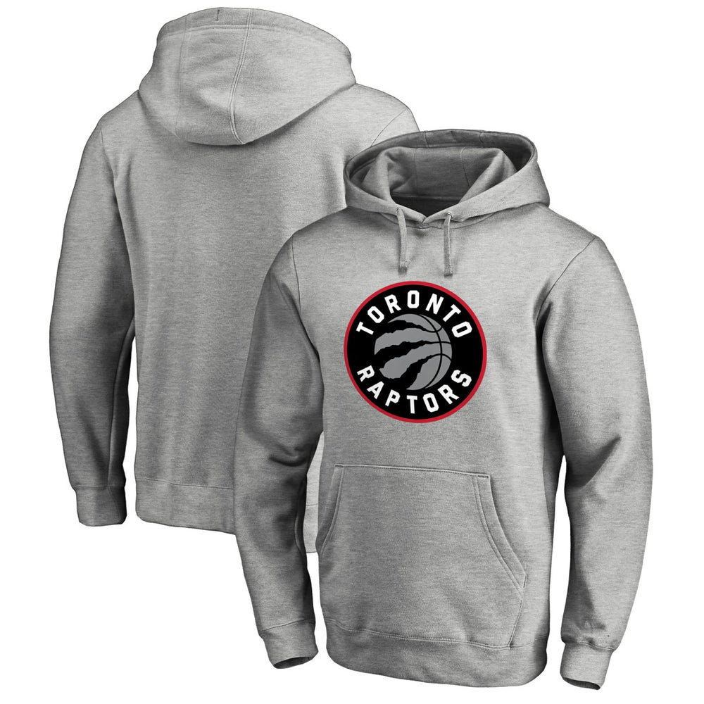 Toronto Raptors Primary Logo Pullover Hoodie Heather Gray - NBA