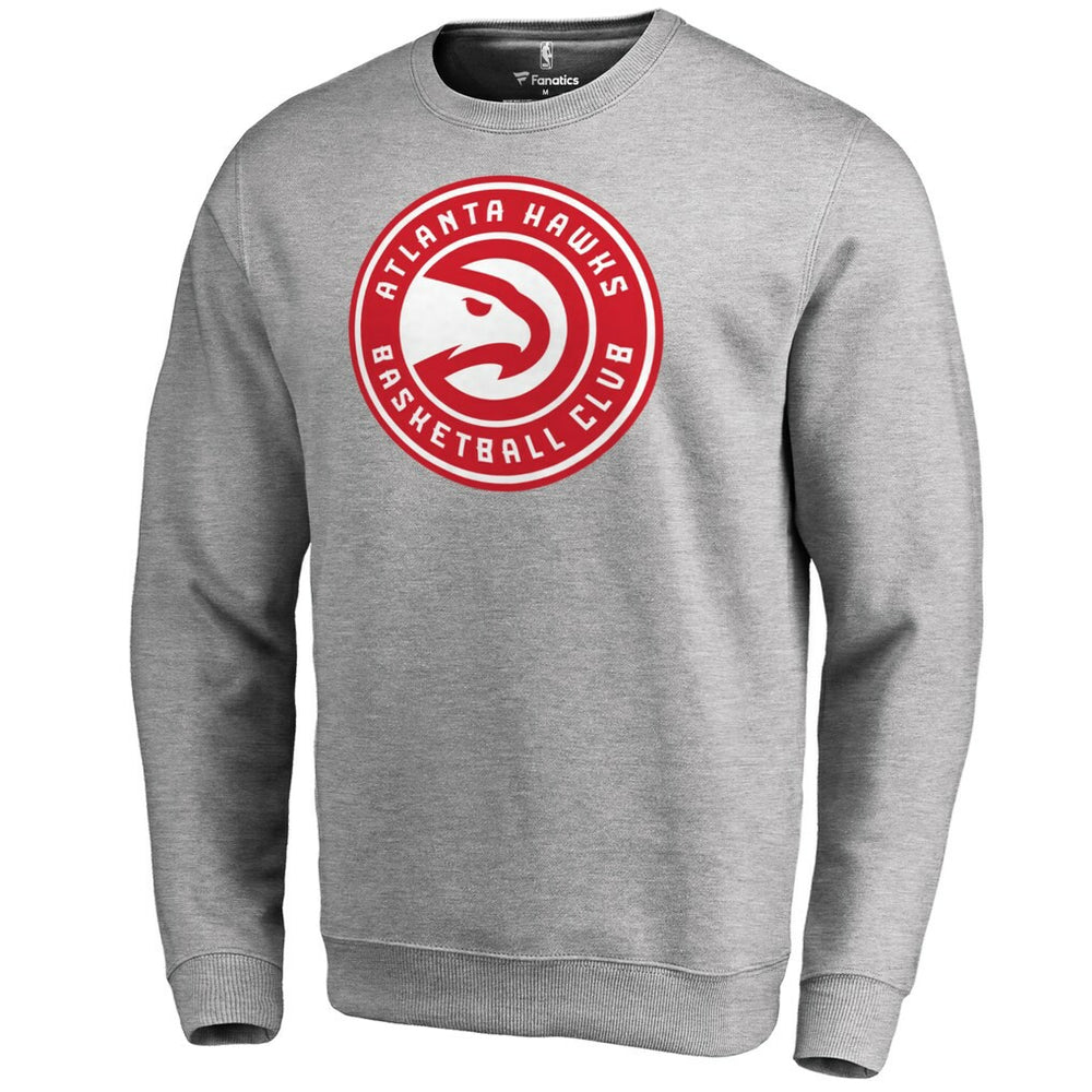 Atlanta Hawks Primary Logo Sweatshirt Heathered Gray - NBA