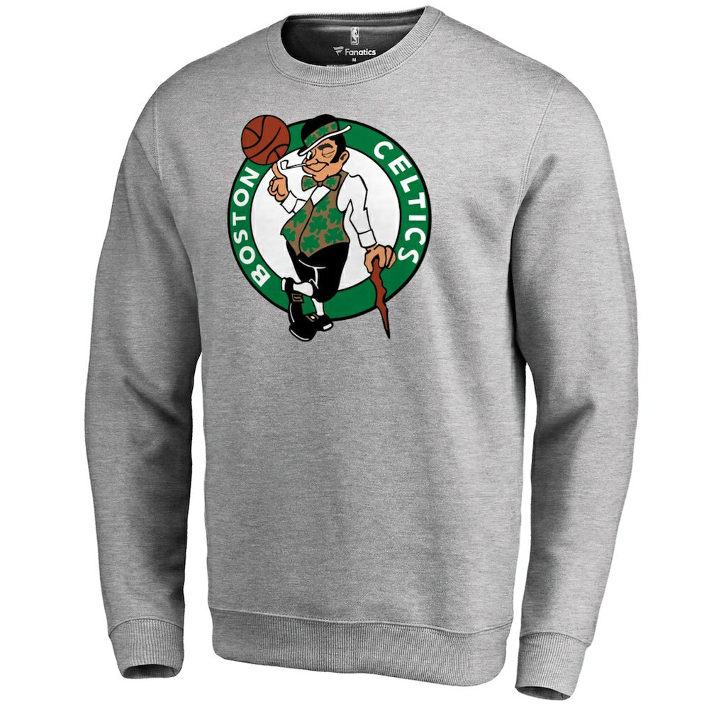 Boston Celtics Primary Logo Sweatshirt Heathered Gray - NBA