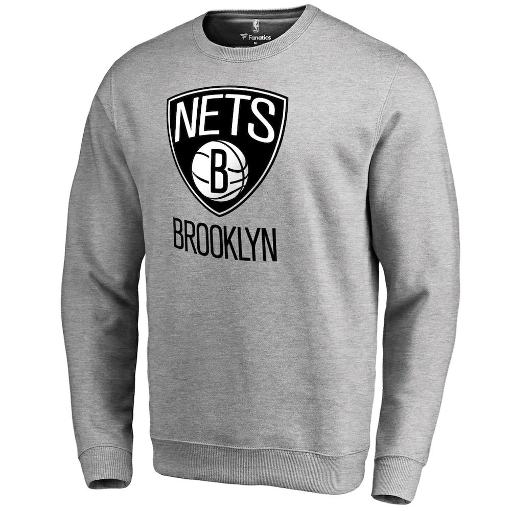 Brooklyn Nets Primary Logo Sweatshirt Heathered Gray - NBA