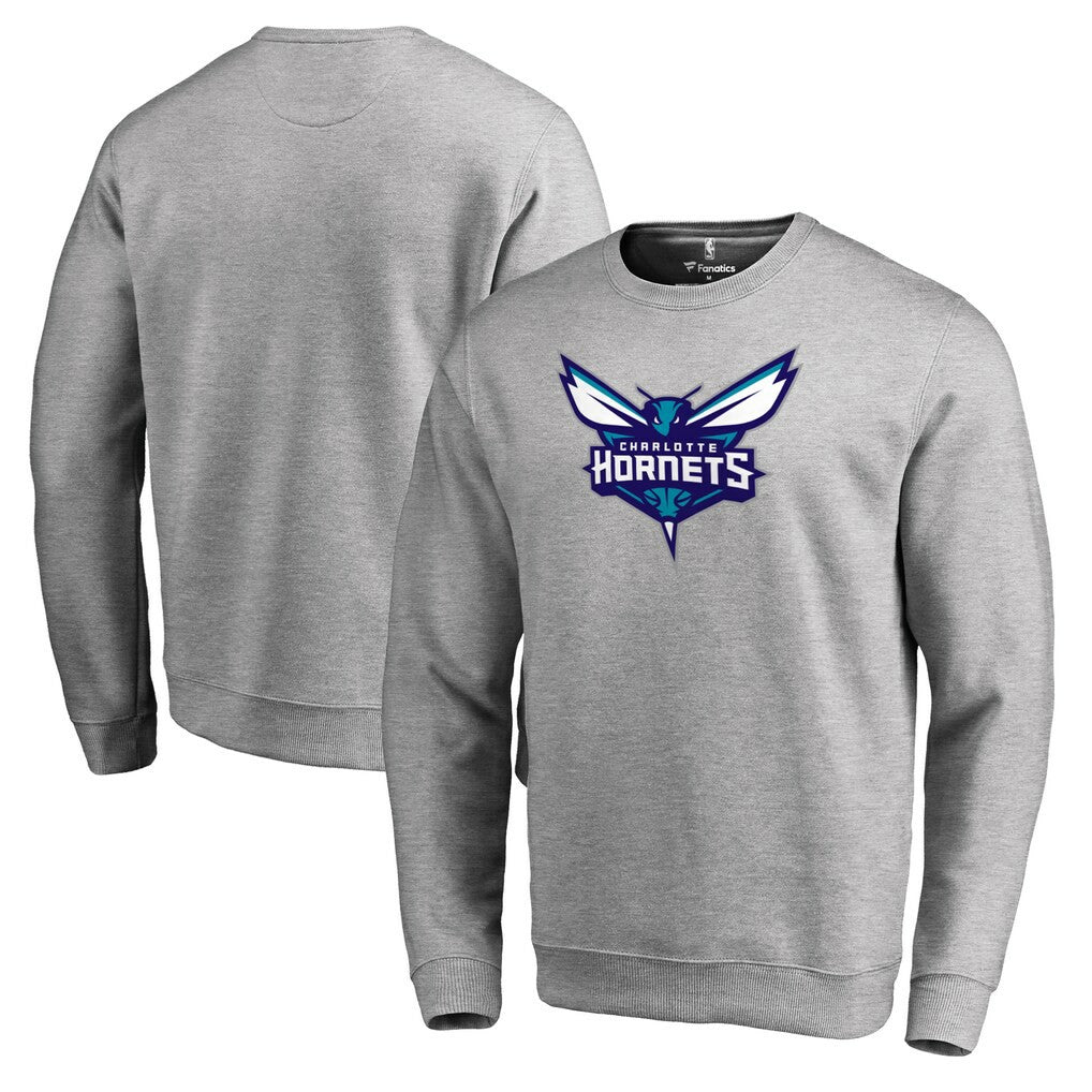 Charlotte Hornets Primary Logo Sweatshirt Heathered Gray - NBA