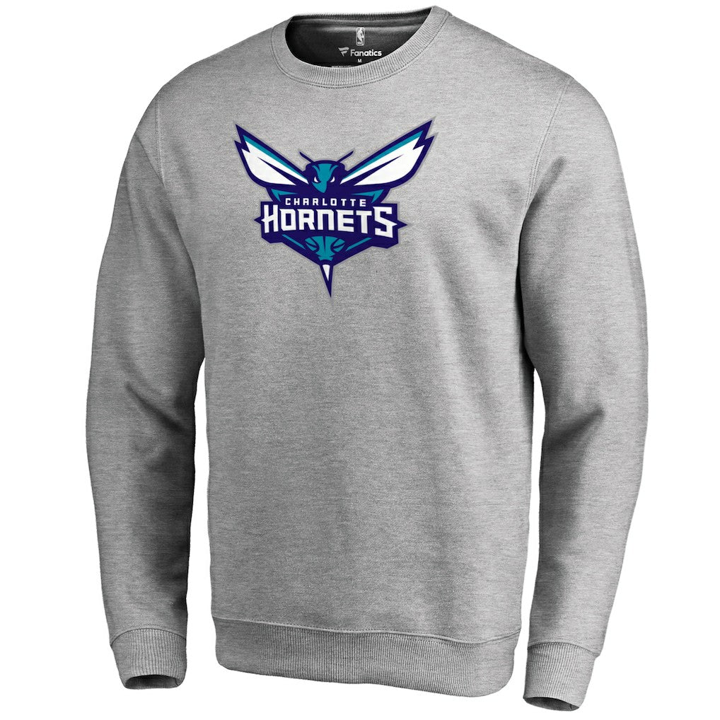 Charlotte Hornets Primary Logo Sweatshirt Heathered Gray - NBA