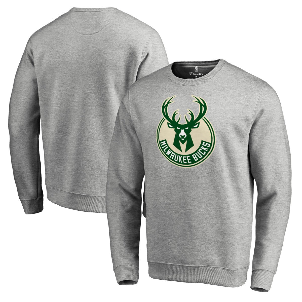 Milwaukee Bucks Primary Logo Sweatshirt Heathered Gray - NBA