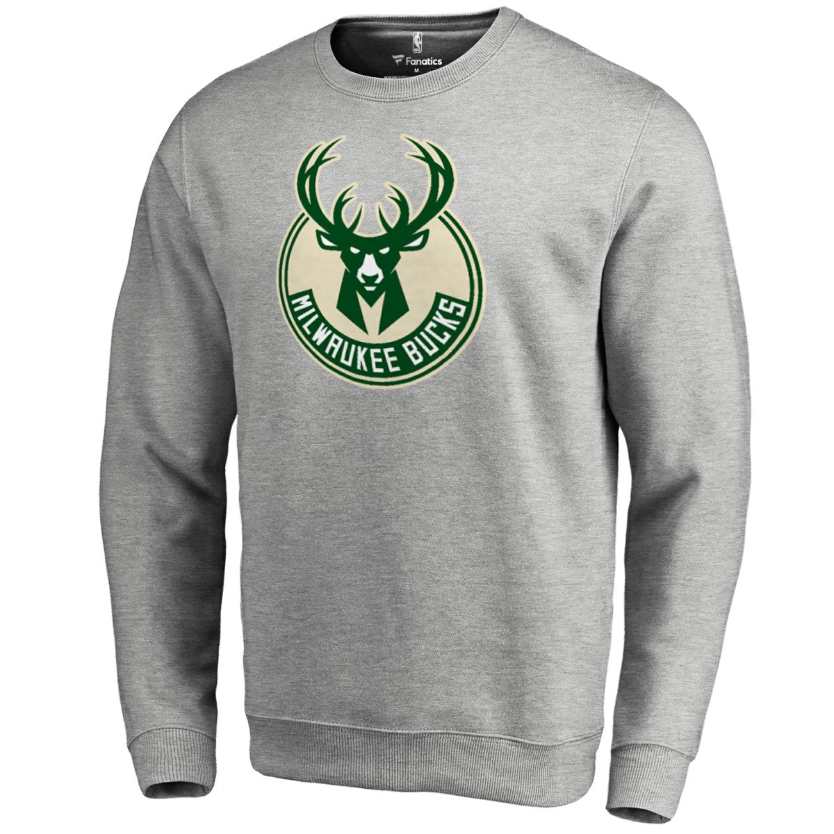 Milwaukee Bucks Primary Logo Sweatshirt Heathered Gray - NBA