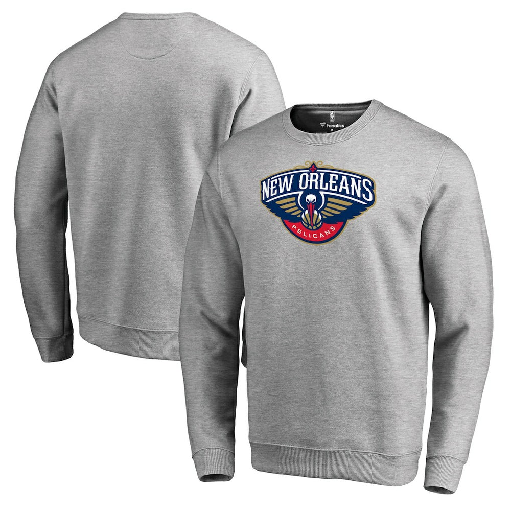 New Orleans Pelicans Primary Logo Sweatshirt Heathered Gray - NBA
