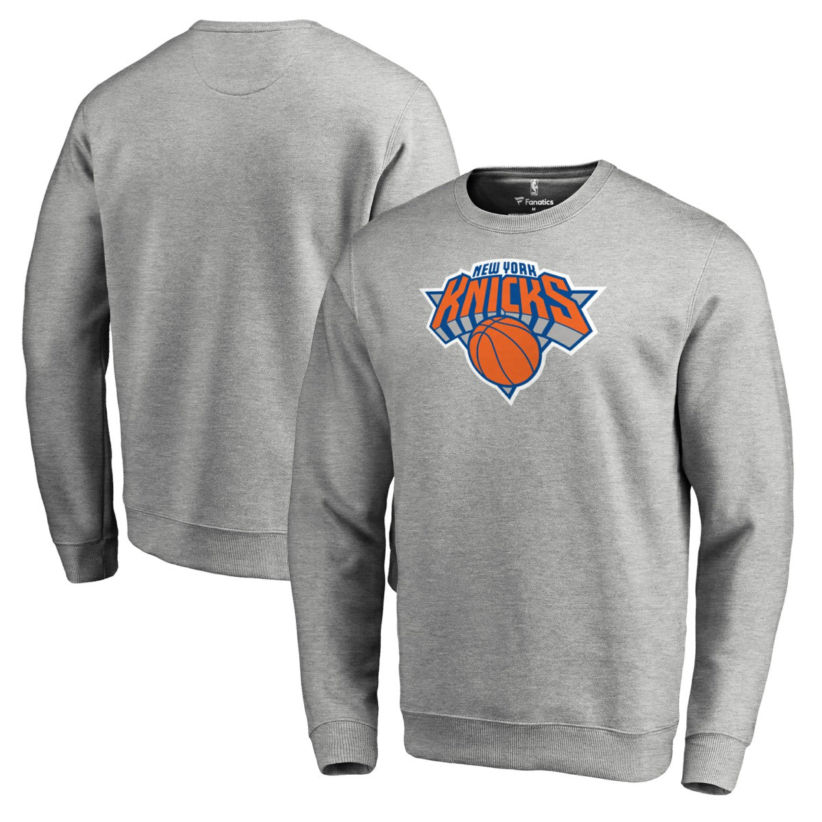 New York Knicks Primary Logo Sweatshirt Heathered Gray - NBA