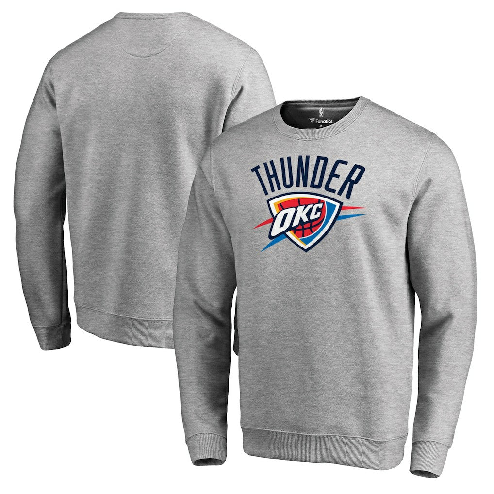 Oklahoma City Thunder Primary Logo Sweatshirt Heathered Gray - NBA