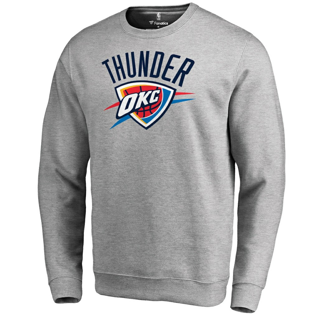 Oklahoma City Thunder Primary Logo Sweatshirt Heathered Gray - NBA