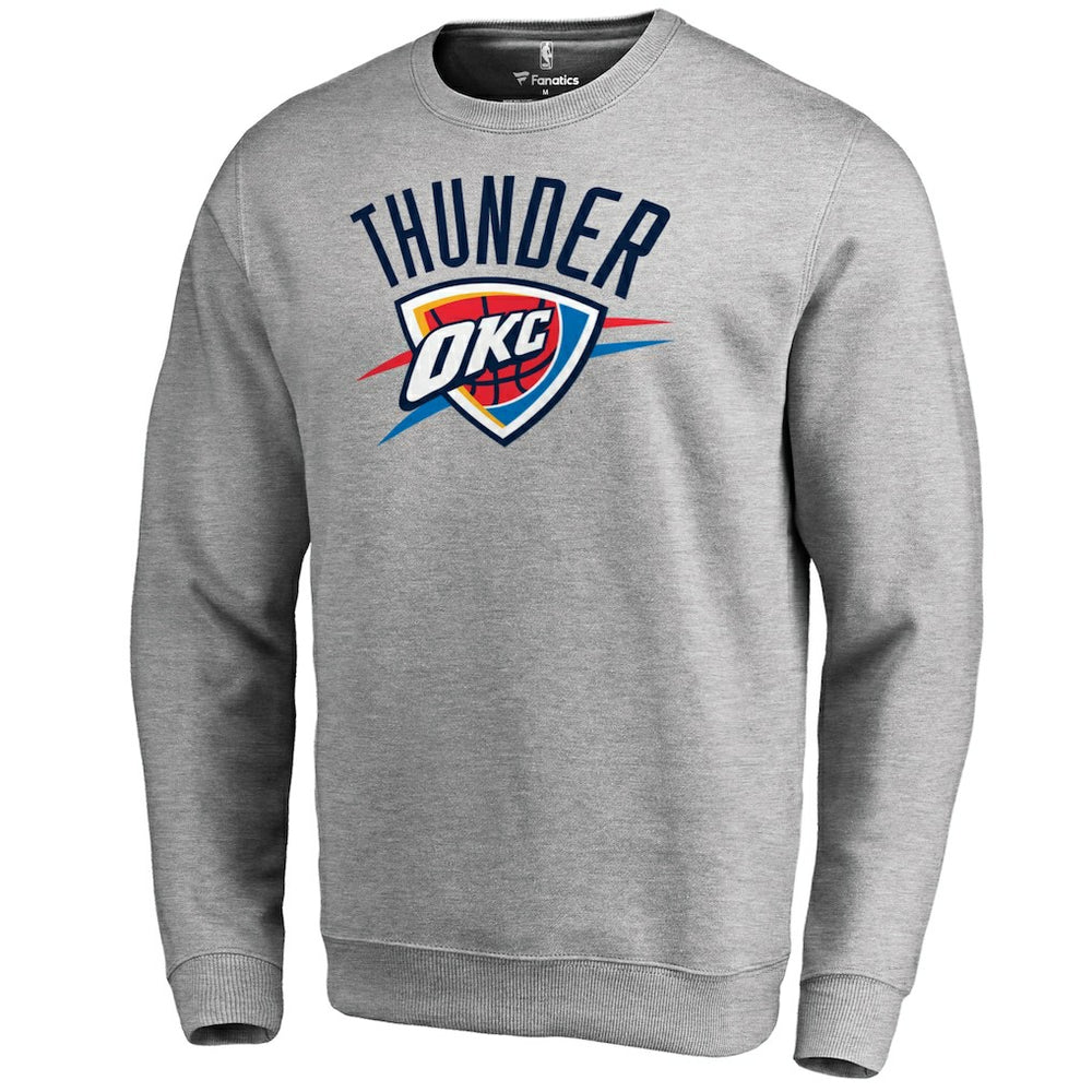 Oklahoma City Thunder Primary Logo Sweatshirt Heathered Gray - NBA