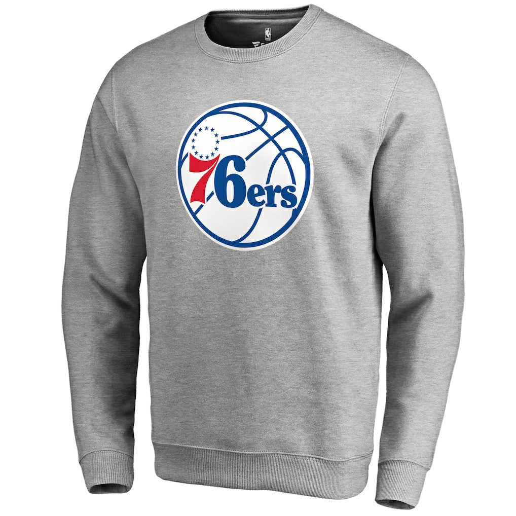 Philadelphia 76ers Primary Logo Sweatshirt Heathered Gray - NBA