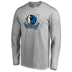 Dallas Mavericks Primary Logo Long Sleeve T-Shirt Heather Gray - NBA