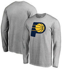 Indiana Pacers Primary Logo Long Sleeve T-Shirt Heather Gray - NBA