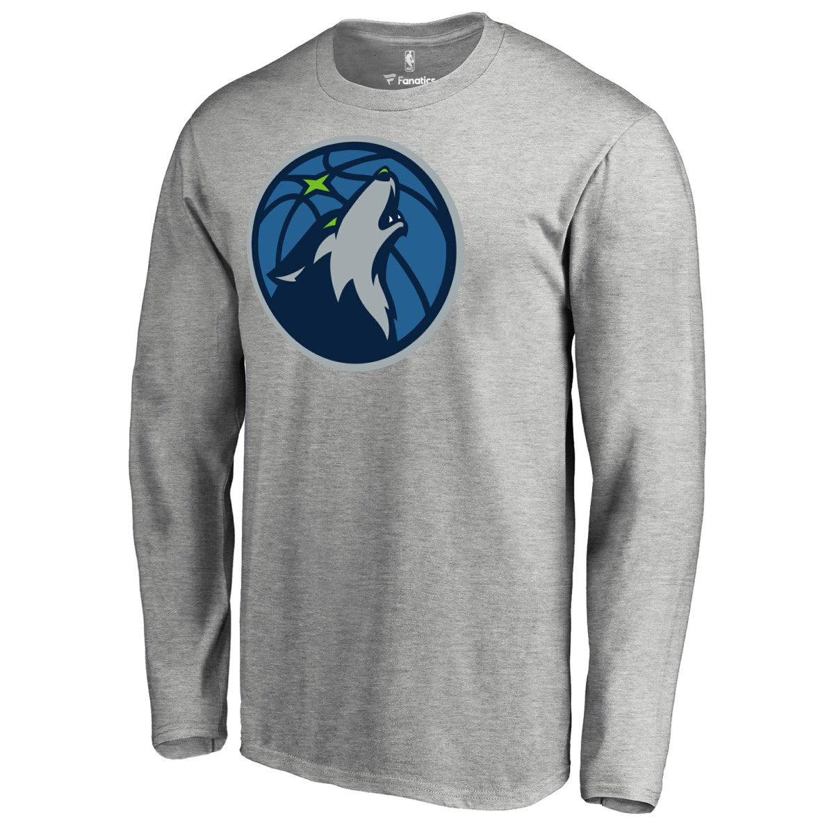 Minnesota Timberwolves Primary Logo Long Sleeve T-Shirt Heather Gray - NBA
