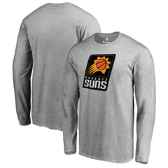 Phoenix Suns Primary Logo Long Sleeve T-Shirt Heather Gray - NBA
