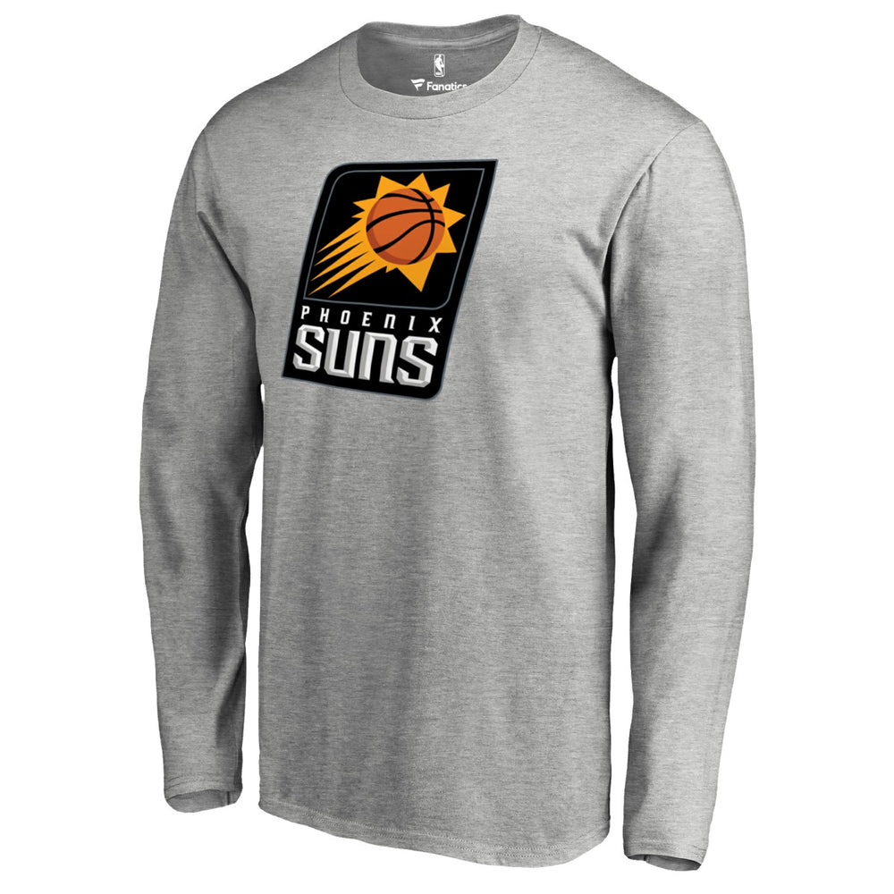 Phoenix Suns Primary Logo Long Sleeve T-Shirt Heather Gray - NBA
