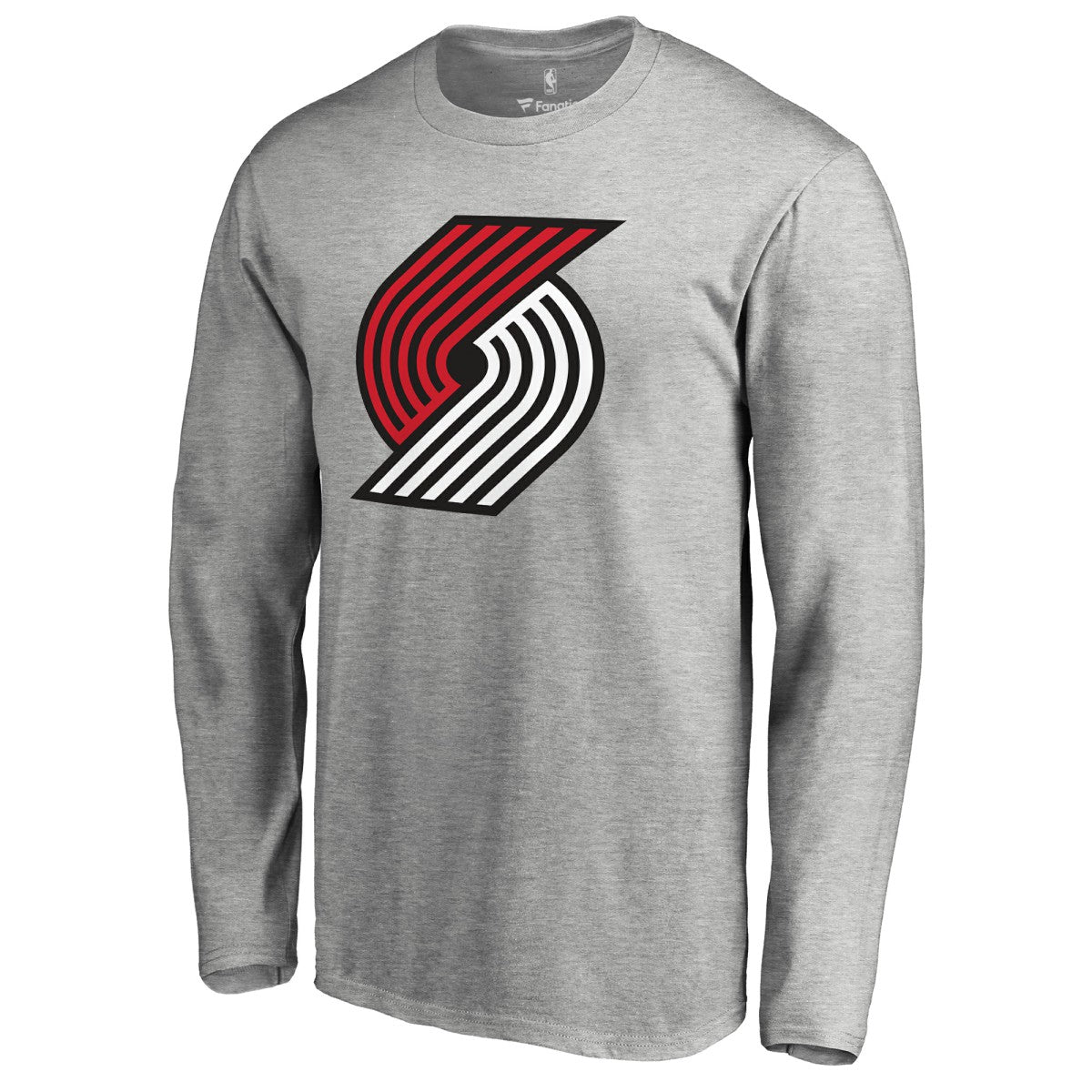 Portland Trail Blazers Primary Logo Long Sleeve T-Shirt Heather Gray - NBA