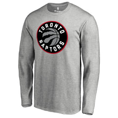 Toronto Raptors Primary Logo Long Sleeve T-Shirt Heather Gray - NBA
